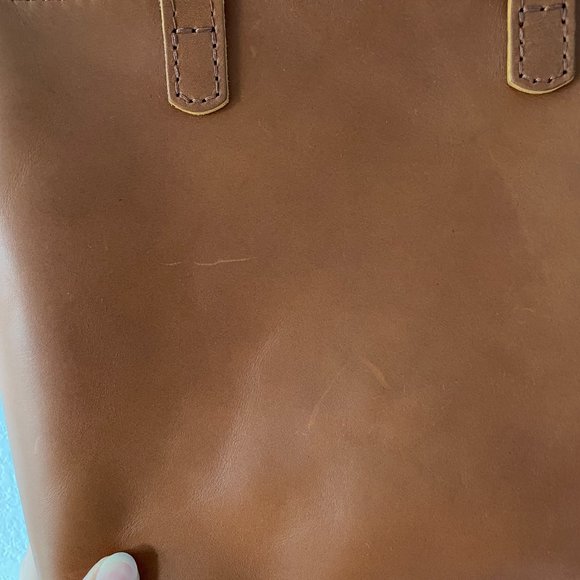 Mini Leather Crossbody Tote - Picture 7 of 7